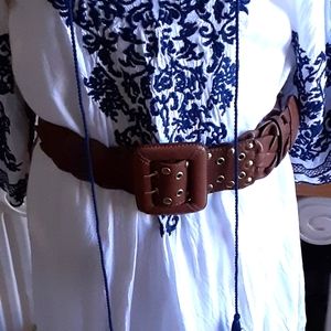 Be&D, Wide, Studded Woven Belt